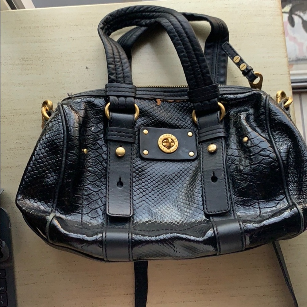 Marc by Marc Jacobs Speedy Snake Patent Leather